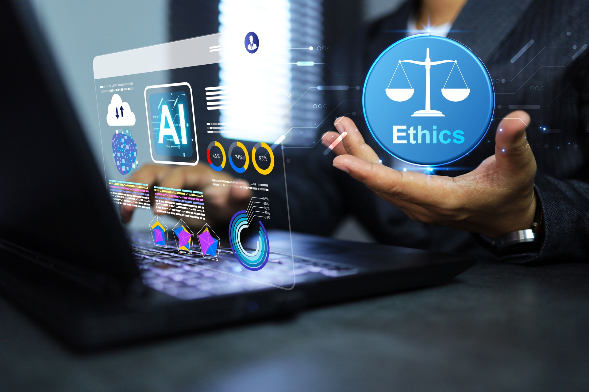 AI and ethics concept